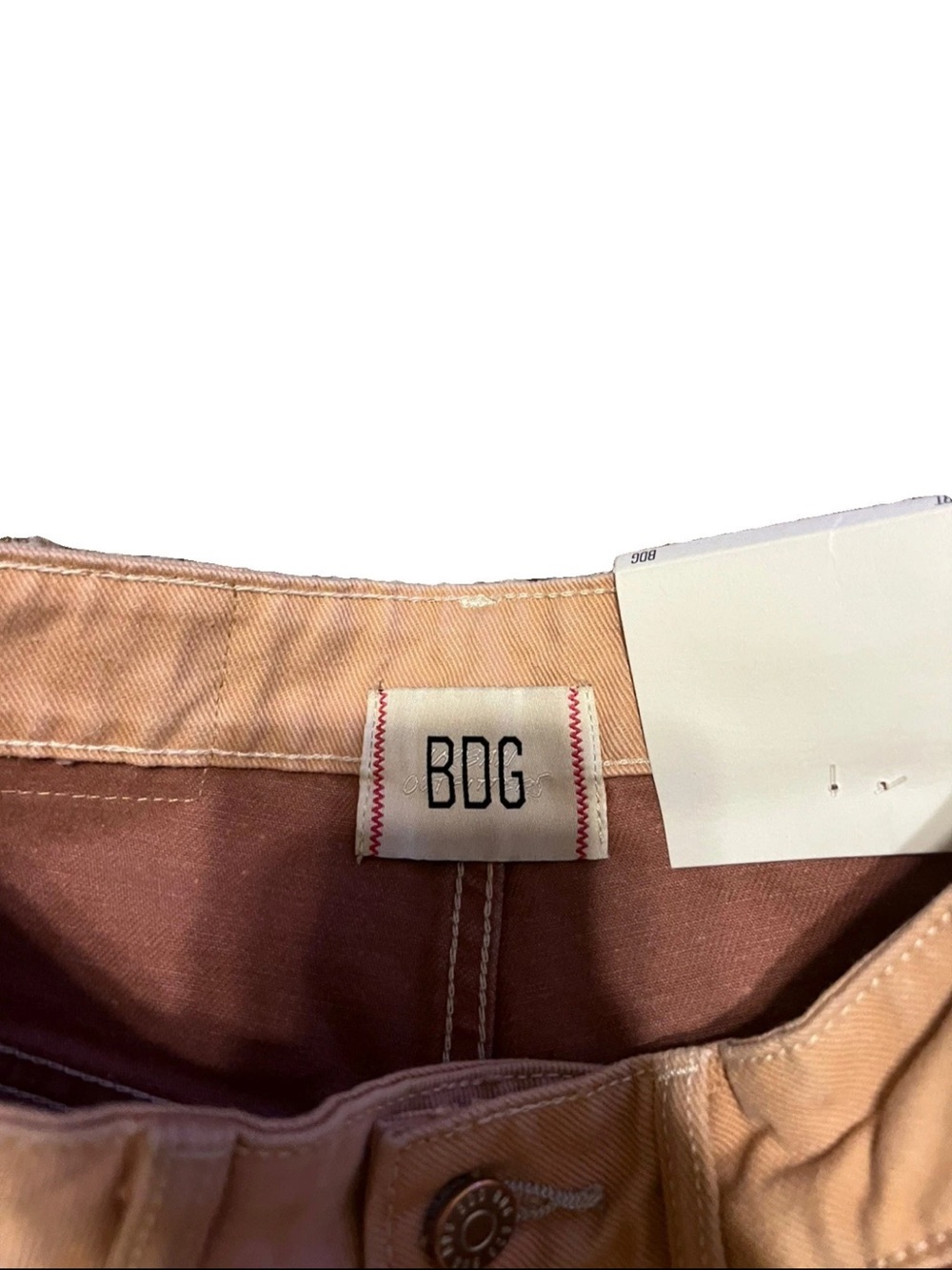 BDG Urban Outfitters Orange Brown Long Carpenter Skater Shorts Women 25 NWT - Picture 4 of 6